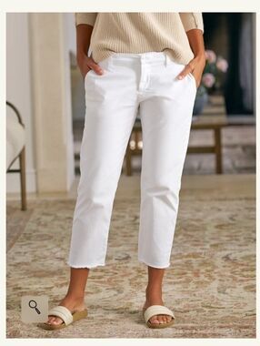 Frank & Eileen White Wicklow Crop Chinos Size 8